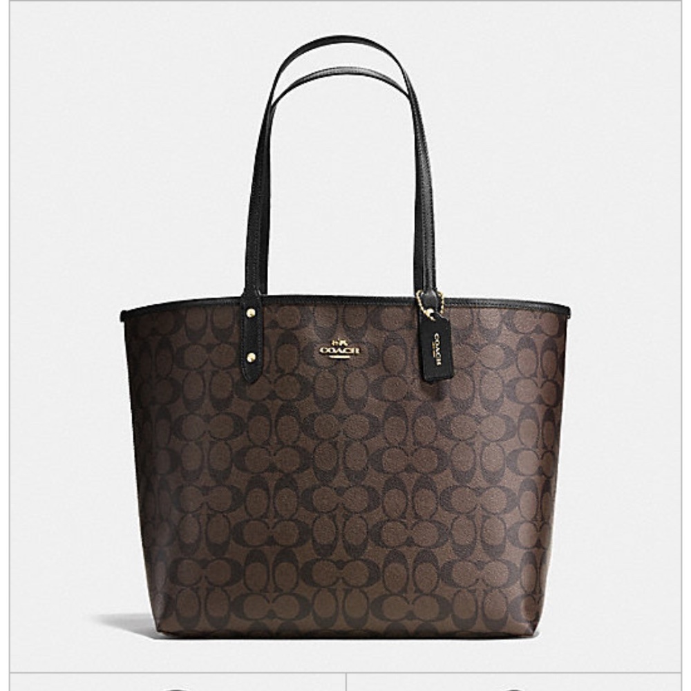 COACH REVERSIBLE CITY TOTE, SIGNATURE